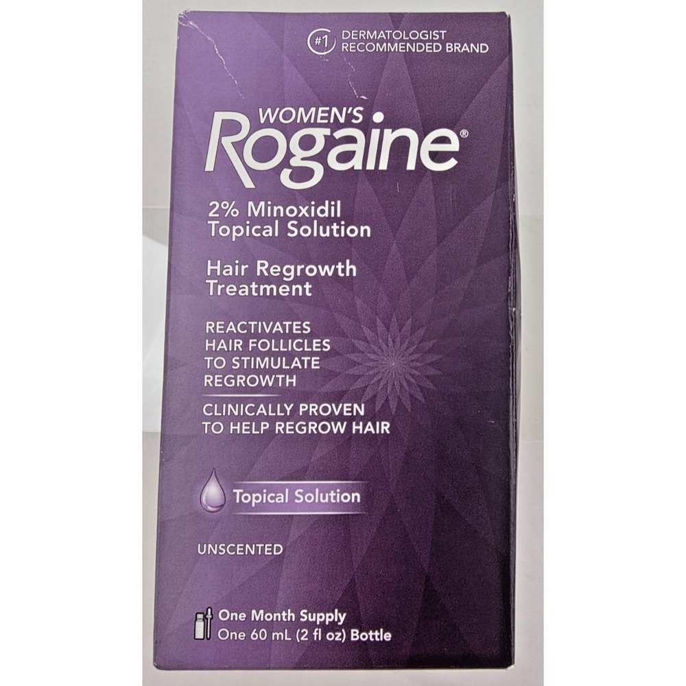 Rogaine Womens 2% Minoxidil Topical Solution 2 oz 1 Month Supply Exp 2030 NISB